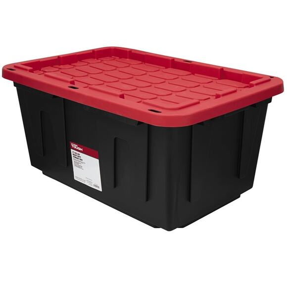 Hyper Tough Large Storage Bin, 27 Gallon Plastic Storage Container with Snap-On - Picture 2 of 5